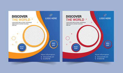 Wall Mural - social instagram banner, standard size and unique design variant of two color.