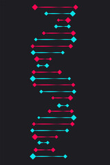 Wall Mural - Abstract structure of human DNA. Vector DNA.