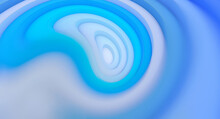 Blue Abstract Waves With Blurred Foreground 