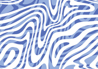 Fototapete - Abstract Background with Flow of Water Waves. Vector Blue Seamless Pattern. Illustration of Ocean, Aquarium, Sea, River, Lake or Swimming Pool Clear Water.