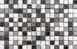 Ceramic mosaic tiles with black, gray and white squares to decorate the kitchen, bathroom or pool.