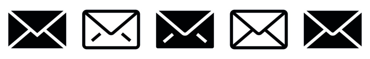 Poster - mail icon . web icon set, Message envelope line art icon for apps and websites