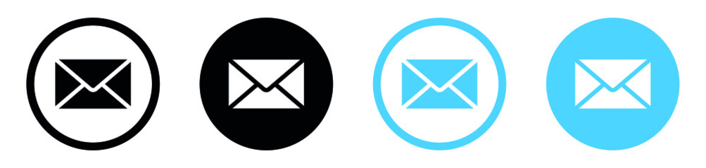 Poster - mail icon . web icon set, Message envelope line art icon for apps and websites
