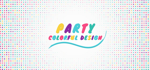 Halftone wave colorful design party background dot style