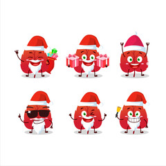 Wall Mural - Santa Claus emoticons with red dried leaves cartoon character