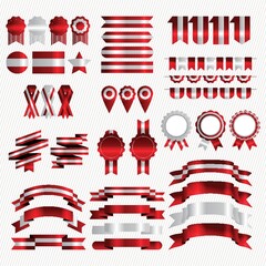 Poster - Set of ribbon icons