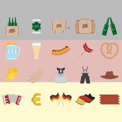 Canvas Print - set of germany icons