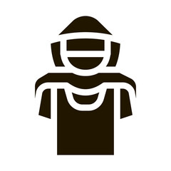 Sticker - T-Shirt Shoplifter Concept glyph icon vector. T-Shirt Shoplifter Concept Sign. isolated symbol illustration