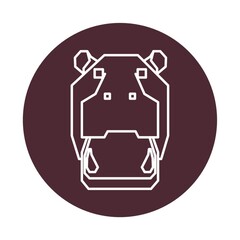 Sticker - hippopotamus head