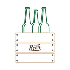 Wall Mural - german beer bottles in a crate