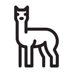 Poster - Llama on a white background