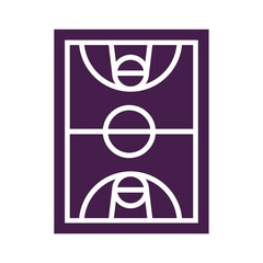 Sticker - basketball court