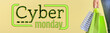 © Pixel-Shot - Woman with shopping bags on color background, closeup. Concept of Cyber Monday