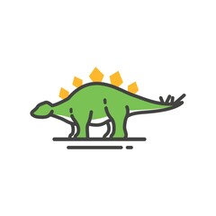 Sticker - stegosaurus