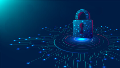 Fototapete - Cyber security design