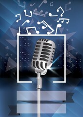 Sticker - microphone poster design