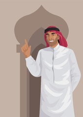 Sticker - middle eastern man