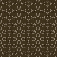 Wall Mural - Coffee bean pattern design.
