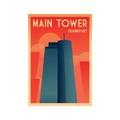 Canvas Print - germany poster design - main tower