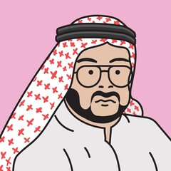 Sticker - middle eastern man