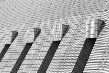 Poster - Exterior of modern architecture. Building abstract background pattern