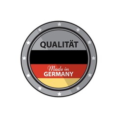 Sticker - Simple made in Germany label design.