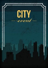 Wall Mural - city event poster design