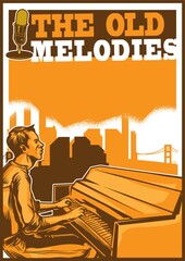 Wall Mural - the old melodies poster design