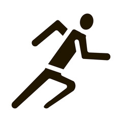 Poster - Runner Athlete in Action glyph icon vector. Runner Athlete in Action Sign. isolated symbol illustration