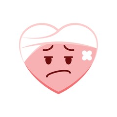 Sticker - Heart character injured