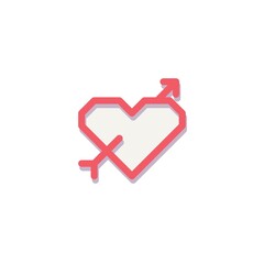 Sticker - Arrow in heart icon