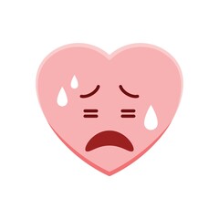 Sticker - Heart character in pain