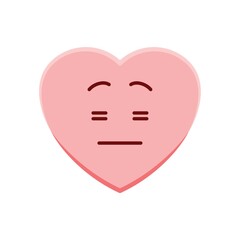 Poster - Heart character feeling uninterested