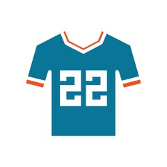 Poster - American football jersey