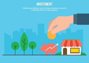 Sticker - investment concept