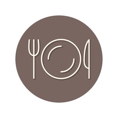 Poster - plate with fork and knife