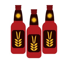 Canvas Print - bottles of german wheat beer