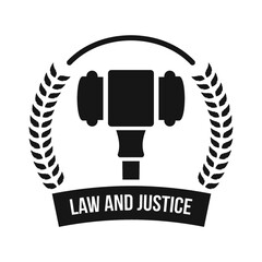 Wall Mural - law and justice logo element