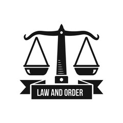 Wall Mural - law and order logo element