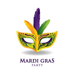 Sticker - mardi gras design