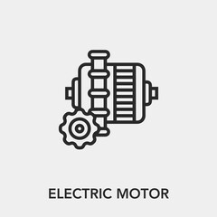 Poster - electric motor icon vector. Linear style sign for mobile concept and web design. electric machine symbol illustration. Pixel vector graphics - Vector.	