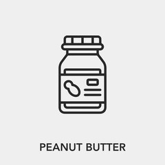 Poster - peanut butter icon vector. Linear style sign for mobile concept and web design. peanut butter symbol illustration. Pixel vector graphics - Vector.	