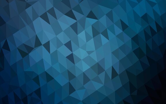 Dark BLUE vector low poly layout. Geometric illustration in Origami style with gradient. Polygonal design for your web site.