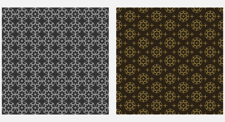 Canvas Print - Modern geometric seamless patterns, wallpaper textures