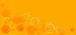 © MarkRademaker - Honeycomb pattern. Seamless geometric hive background. Abstract yellow, orange beehive raster background. Funny vector bee honey shapes sign. Amber color