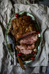 Wall Mural - Roasted pork loin .style rustic