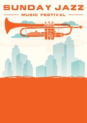 Sticker - Sunday jazz music festival poster design