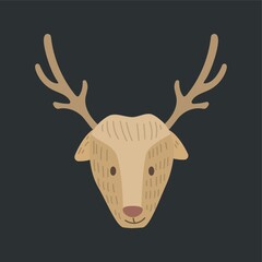 Wall Mural - Reindeer head