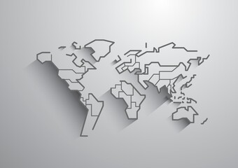 Wall Mural - world map design