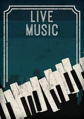 Canvas Print - Live music poster design